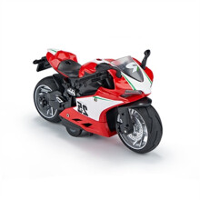 1/12 Scale Motorcycle Model Die-Cast Alloy with Sound and Light Features for Kids Toy Gift Red Retail Box