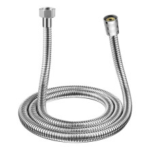 (Silver, 2 meters) Flexible Stainless Steel Shower Hose, 1 Count Handheld Shower Head Extension Tube, Bathroom Supplies for Washroom Toilet