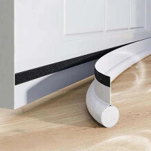 (White, one-size) Black Door Bottom Sealing Strip (1 Piece), Multi-functional Cuttable Household Door Draft Stopper, Home Care Supplies, Home Accessories