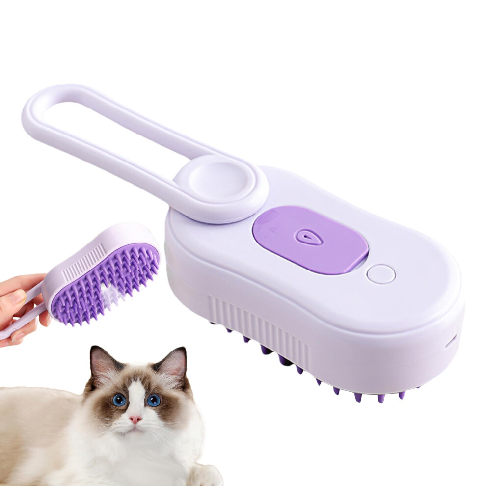 Cat Steam Brush 3-in-1 Rechargeable Steam Comb for Pets, Gentle Massage Hair Remover for Cats and Dogs