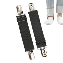 Adjustable Boot Straps Coat Clips - High Performance Elastic Stirrups for Motorcyclists, Jeans, Trousers, 20 cm
