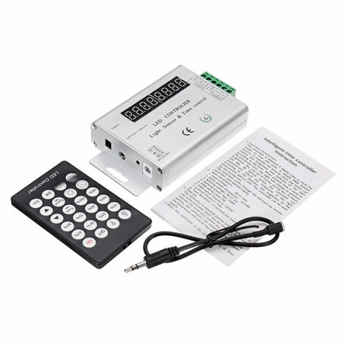 24 Keys 3 Channels Light Sensor Time Programmable Controller for Single Color LED Strip DC12-24V 1