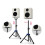 Portable 63cm-110cm Round Column Base Adjustable Surround Sound Speaker Display Stand 4