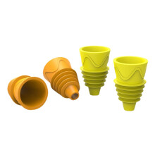 (Yellow) 4pcs Indoor House Fruit Fly Traps Funnel Insects Mosquitoes Catcher For Kitchens Garden