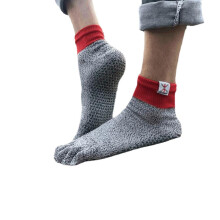 (Grey) Short Beach Socks Diving Socks Non-slip Dive Snorkeling Swimming Yoga 5 Toe Cut Resistant Socks