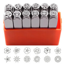 12 Metal Stamps Set 3mm 6mm 8mm Stamping Tool for Crafting and DIY Projects