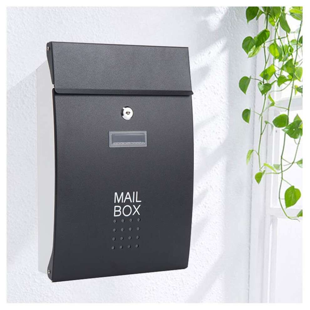 Wall-Mounted Mailbox, Lockable Galvanized Steel, Outdoor Letterbox, Secure Wall Mailbox For Home Or Office 6947110288529