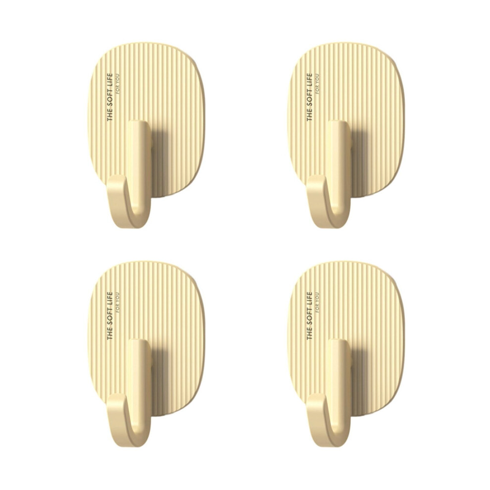 No Damage Adhesive Wall Hooks Portable No Nail Picture Hangers Waterproof For Home And Office Yellow 6038364379214