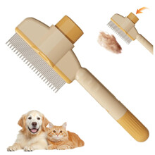 Pet Hair Removal Comb, Self-Care Cat Brush for Short and Long-Haired Cats, Portable Flea Comb for Indoor Cats