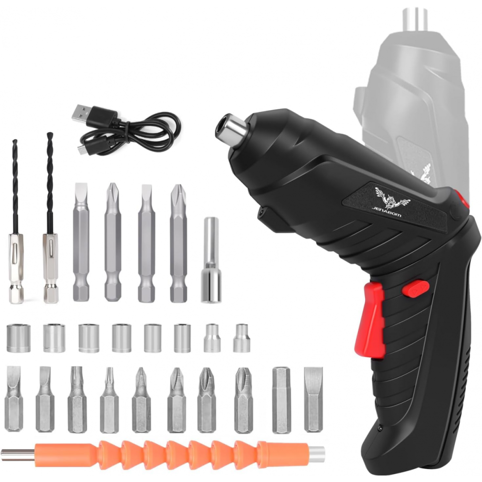 47PCS Set Cordless Drill Electric Screwdriver Drill Driver Bits Rechargeable Kit-image-OPC-PJVVHNT-NEW