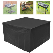 (S) Black Waterproof BBQ Cover Outdoor Rain UV Proof Canopy Dust Protector BBQ Mat Accessories