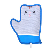 Cat Grooming Gloves for Small Animals, Professional Pet Hair Removal, Portable Brush, Detangling Tool with Cat Pattern