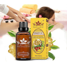 (1 pcs) 1-3pcs Belly Drainage Ginger Oil Natural Therapy Lymphatic Essential Massage Slim Oil