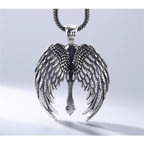 Cross Wing Pendant Necklace, 60cm Chain for Men 2