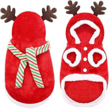 Santa Claus Costume for Dogs Christmas Clothes Warm Reindeer Dog Costume Puppy Sweater Pet Coats Christmas Outfits for Small Dogs Cats