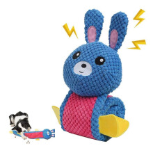 Dog Toys Interactive Puppy Squeak Chew Toy Snuffle Hide & Seek Plush Rabbit