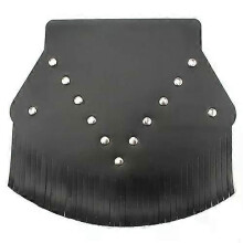 Garde-boue avant de moto (noir) en cuir PU à franges pour Harley Indian Chief Chieftain