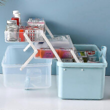 Large Capacity First Aid Container Plastic Organizer Medicine Storage Box 3 Layers Family Emergency Multifunctional Pill#39;s Box