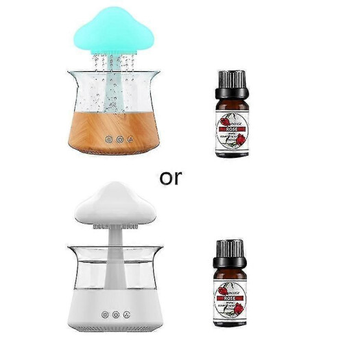 Portable Raincloud  Essential Oil Zen- Diffuser & Raining Cloud Night Light Mushroom Lamp- Diffusers Gift