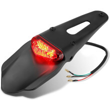 Motorcycle LED Tail Light Brake Stop Lamp with Mud Flap for Motorcycles XR250 XR400 XR650 WR250F WR450F