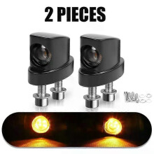con Rear Motorcycle LED Turn Signal Light Fender Struts LED Indicator Lamp Amber Flasher For Cafe Racer