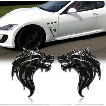 2025 Latest Model 3D Wolf Head Metal Emblem for Motorcycles Side Fender, Rear