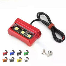 Universal Aluminum Alloy Motorcycle License Plate Light 12V 3 LED Decorative Lamp for Bike Fender Tail