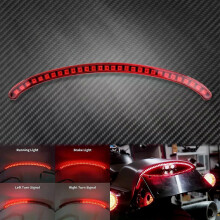 con Motorcycle Rear Fender LED Taillight Turn Signal Assembly Running Light For Harley Softail Fat Bob