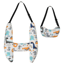Travel Pillows for Children, Adjustable H-Shape Headrest and Crescent Cushion, Neck Support with Seat Belt Opening, Washable