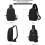 Small Black Sling Crossbody Backpack Shoulder Bag 3