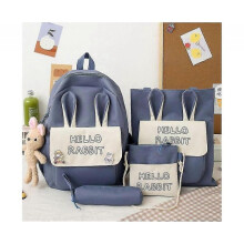 4 Piece Set Casual Backpacks Cute School Bags for Teenager Girl Women Backpack Fashion Nylon Shoulder Bags for Teenager Mochilas