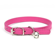 Leather Cat Collar with Safety Elastic Band and Bell, Adjustable Kitten Collar for Cats, Durable Pet Accessory