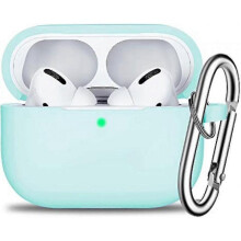 Airpods Pro Case Cover with Keychain, Full Protective Silicone Skin Accessories for Women Men Girl with Apple 2019 Latest Airpods Pro Case,front