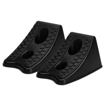 Stopper for Car Parking, Non-Slip Rubber Wheel Chock, Durable Automotive Safety Spacer for Garage and Driveway Use