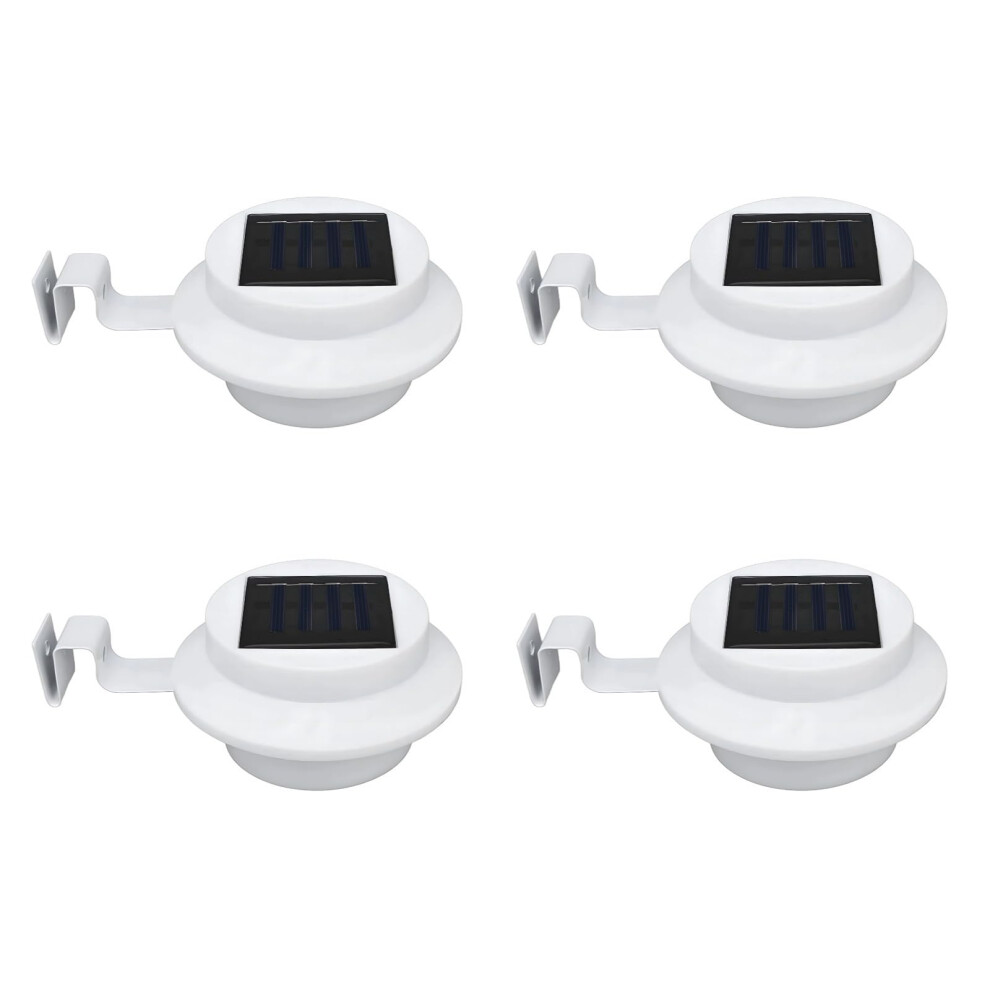 Solar Gutter Lights 4-Pack, Waterproof LED Fence Lighting Made of ABS-Aluminum with 3 Installation Methods for Garden and Patio-image-OPC-PJVWV69-NEW