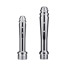 Seven Hole Metal Shower Attachment Aluminium Enema System for Intestinal Cleansing and Personal Hygiene - Silver Autoclavable (S)