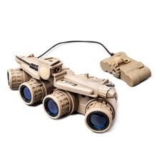 Night Vision Device Military Helmet Four Tube Binoculars Tan Airsoft Tactical Goggles for Hunting Activities