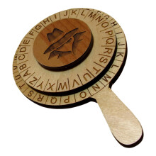 Cipher Wheel Secret Decoding Ring - 14 x 11 cm Interactive Encryption Tool for Code Breakers and Puzzle Enthusiasts