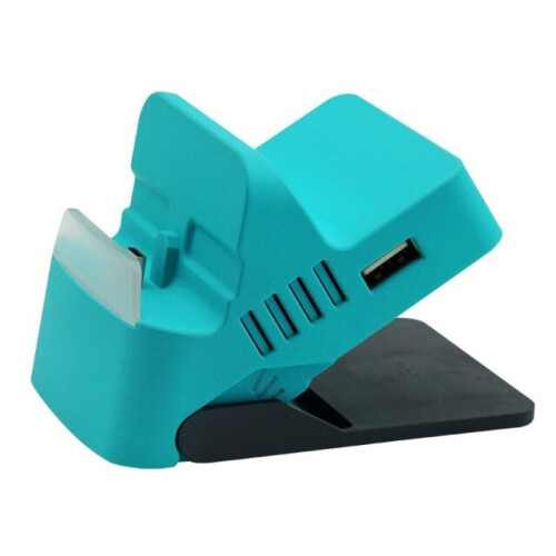 (Blue) Switch Host Portable Charging Base With 4 USB Holes HUB Charging Base
