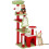 PawHut 120cm Cat Tree, Christmas Cat Tower with 3 Sisal Scratching Posts, Green 2
