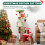 PawHut 120cm Cat Tree, Christmas Cat Tower with 3 Sisal Scratching Posts, Green 4