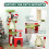 PawHut 120cm Cat Tree, Christmas Cat Tower with 3 Sisal Scratching Posts, Green 5