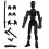 Action Figure with Weapons and Hands 3D Printed Multi-Joint Robot Dummy 13 Joints Compatible with Custom Builds 1