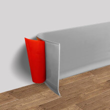 Flexible Skirting Board Roll 3m x 10cm Grey PVC Wall Trim Angle Seal for Home Interior Decoration