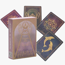 Threads of Fate Shadow Edition Tarot Cards - 78 Card Deck for Party Games and Divination, Mystical Art Style