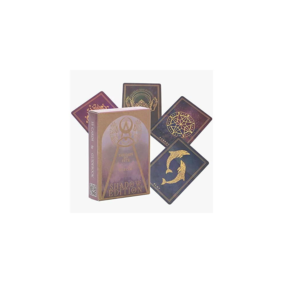 Threads of Fate Shadow Edition Tarot Cards - 78 Card Deck for Party Games and Divination, Mystical Art Style