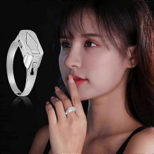 Adjustable men's ring, multifunctional, stainless steel, silver, 16x22mm 1