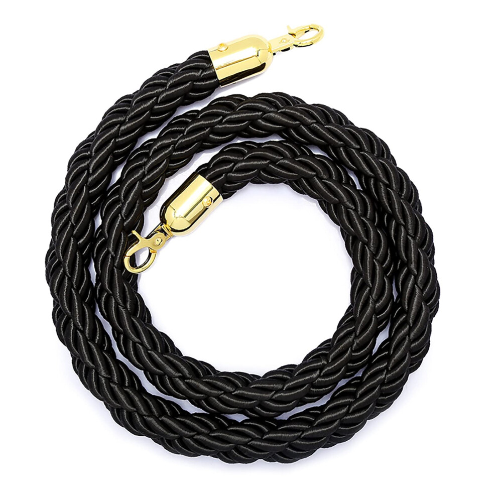 Rope Barriers 2-Pack, Braided Safety Queue Barrier Rope, Crowd Control Line For Restaurants And Airports 6482260816203