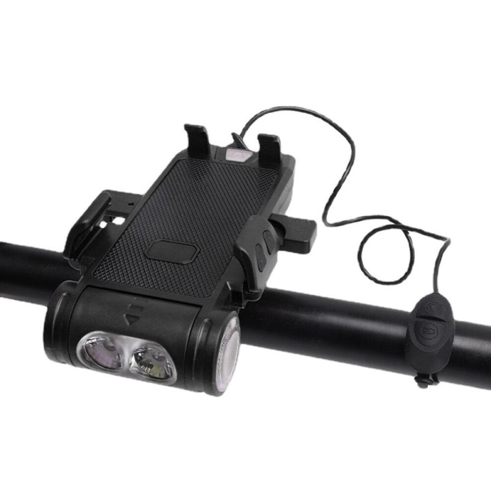 Feux de vÃ©lo multifonctions, phares, support de tÃ©lÃ©phone avec klaxon, klaxon de vÃ©lo, support de tÃ©lÃ©phone, rechargeable par USB-image-OPC-PJVX2CC-NEW