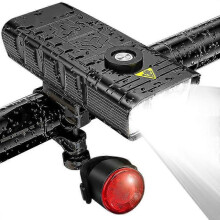 7000 Lumen Leistungsstarke Fahrradlichter vorne und hinten, 5 LED Super USB wiederaufladbare wasserdichte Fahrradkopf